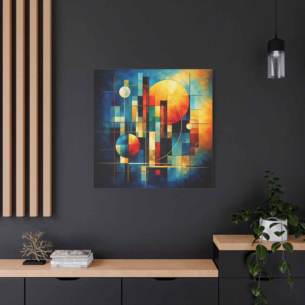 Solar Architecture — Modern Geometric Abstract Wall Art