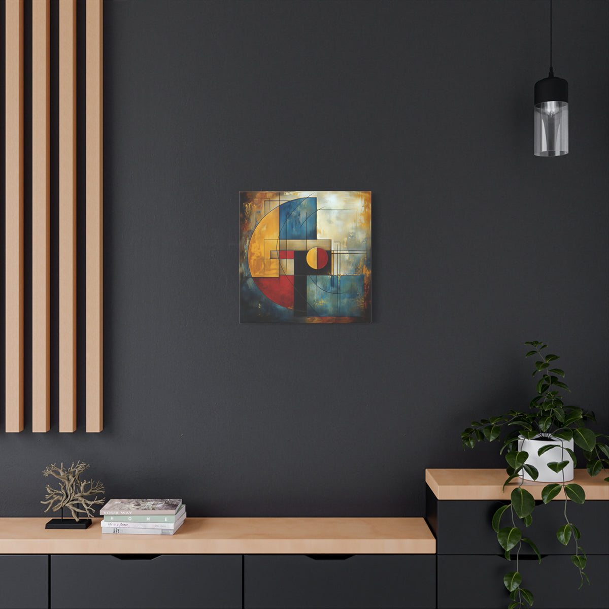 Golden Equilibrium — Geometric Abstract Fine Art Print