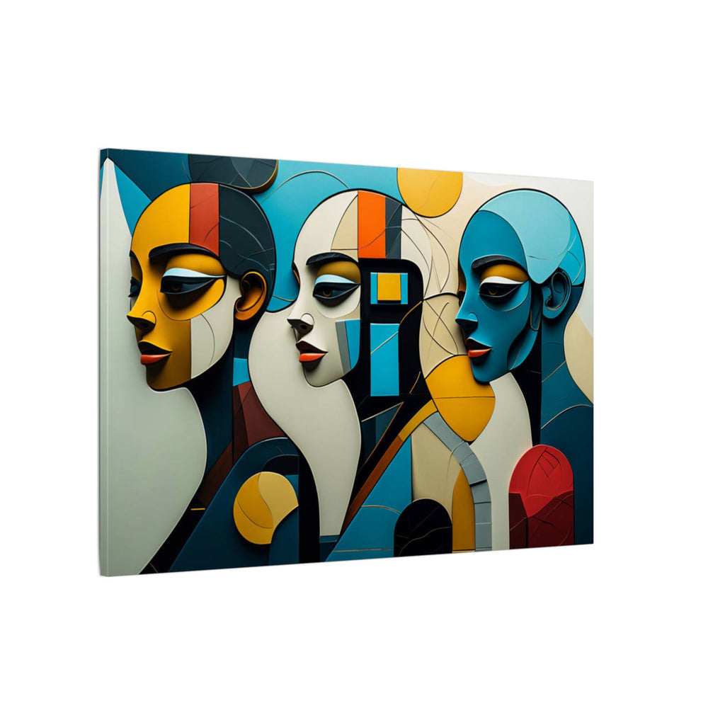 The Quiet Chorus – Modern Cubist Portrait Wall Art