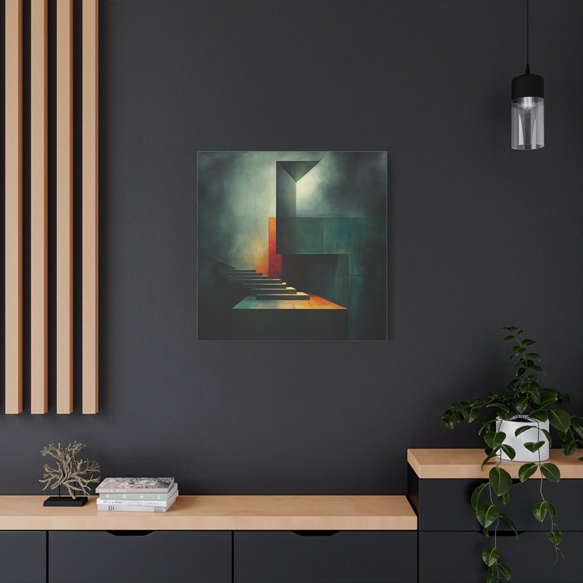 The Last Step Before Light — Modern Architectural Abstract Wall Art