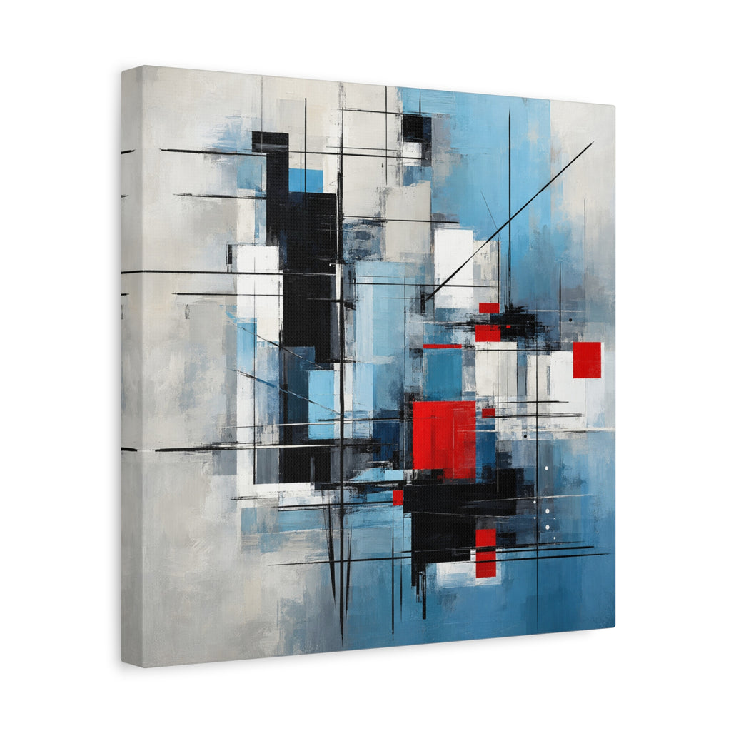 Signal Through Structure — Modern Geometric Abstract Fine Art Print