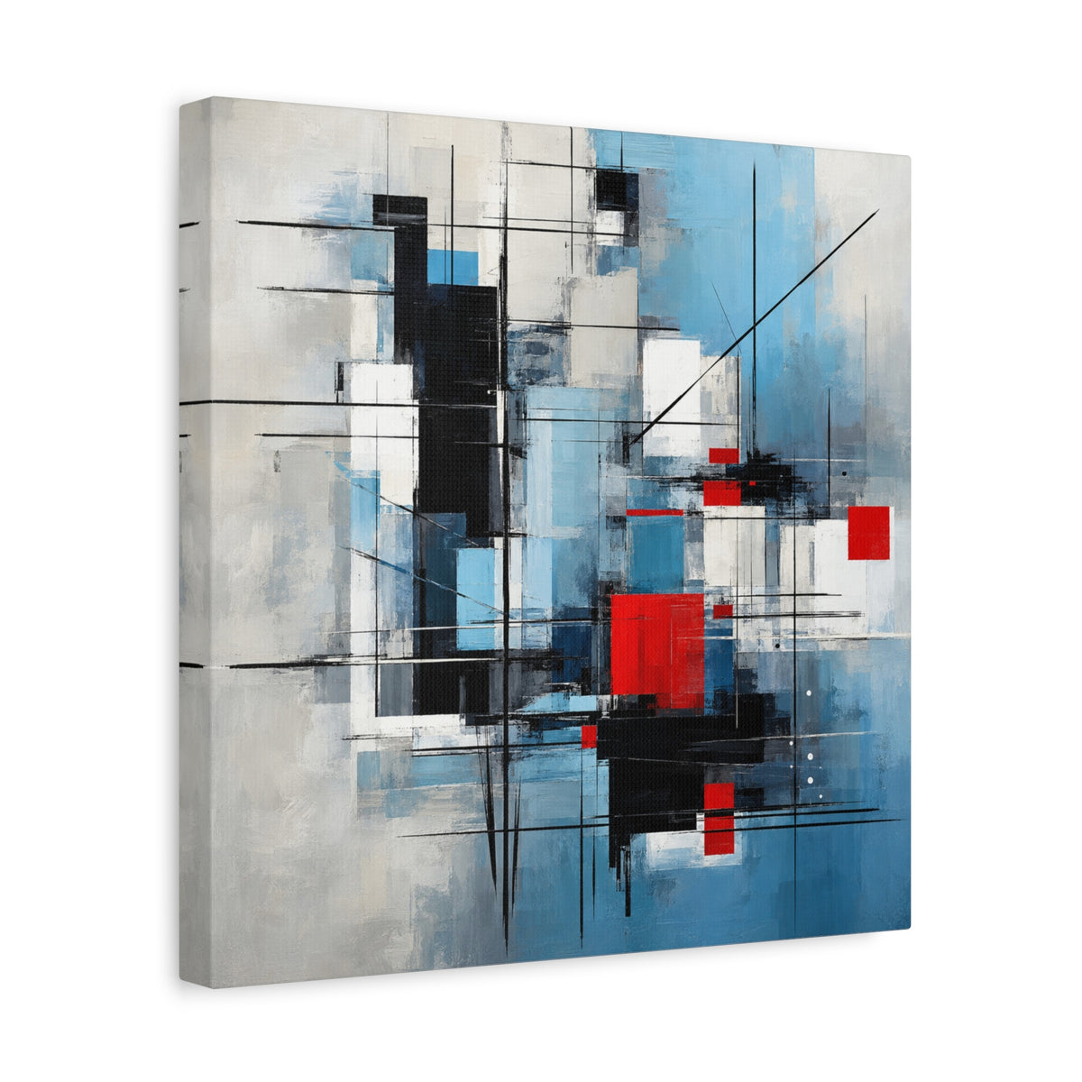 Signal Through Structure — Modern Geometric Abstract Fine Art Print