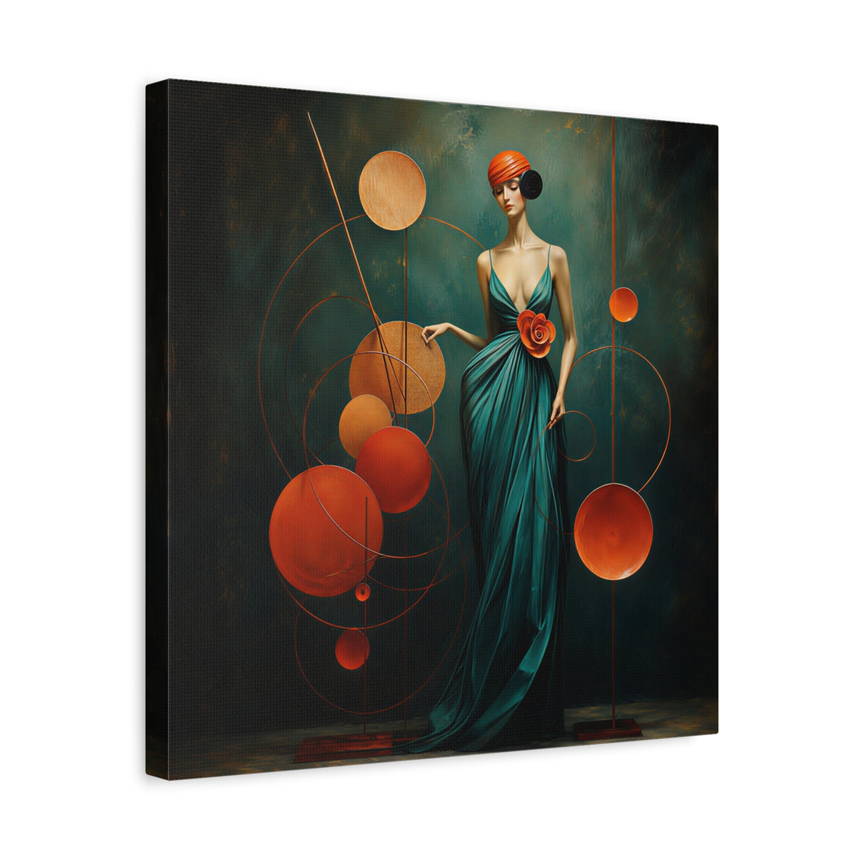 The Geometry of Grace — Art Deco Fashion Portrait Fine Art Print
