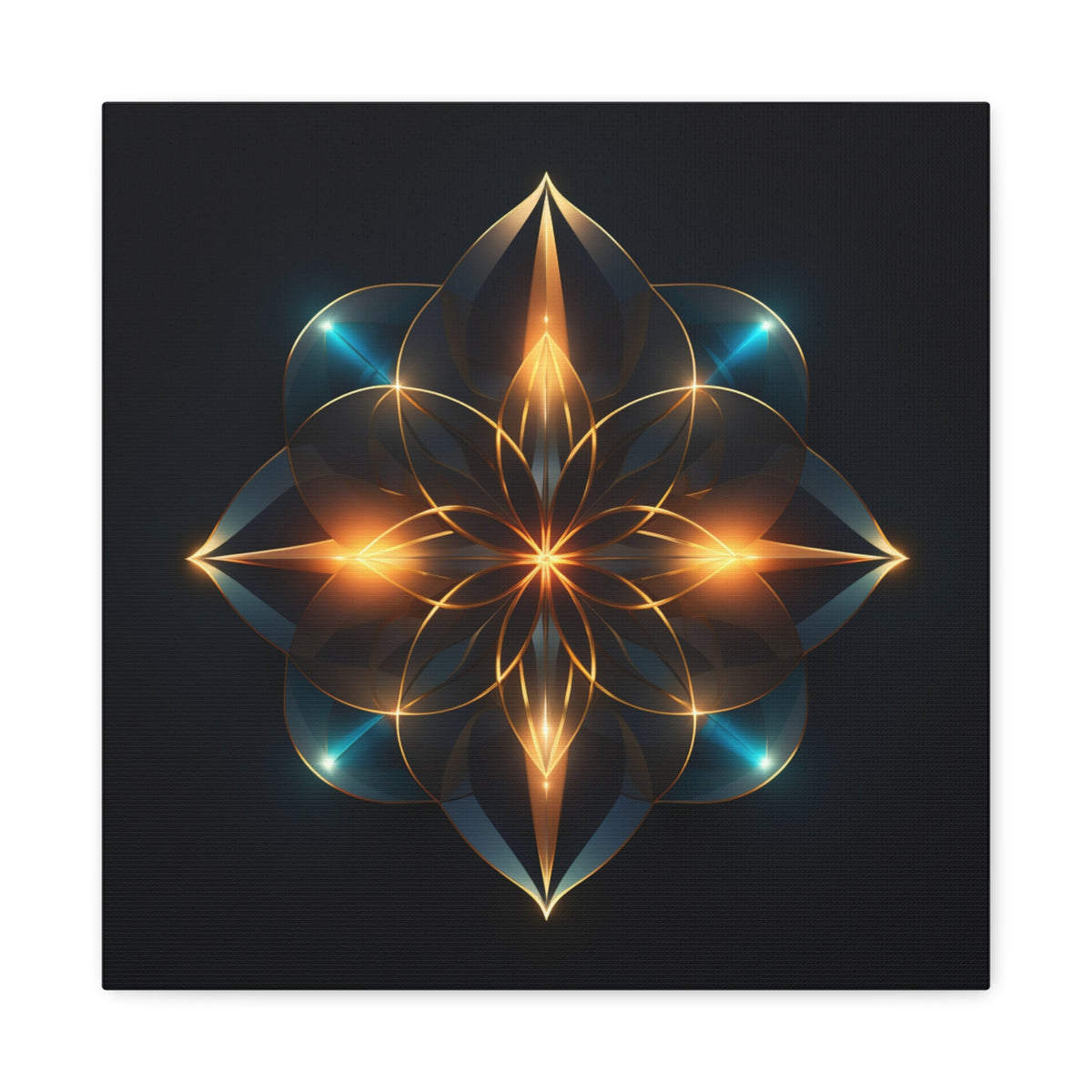 Luminous Accord — Futuristic Sacred Geometry Mandala Wall Art