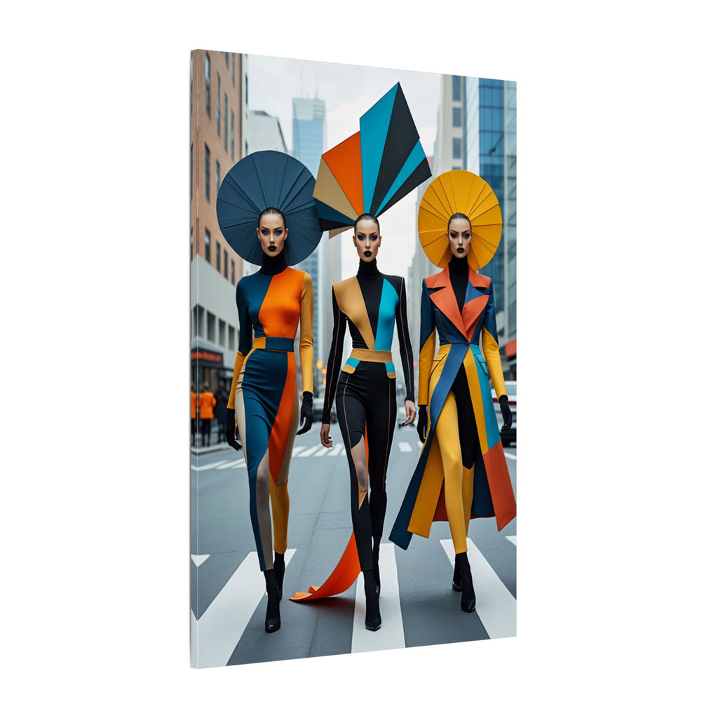 Future Ceremony – Avant-Garde Fashion Trio Canvas Print
