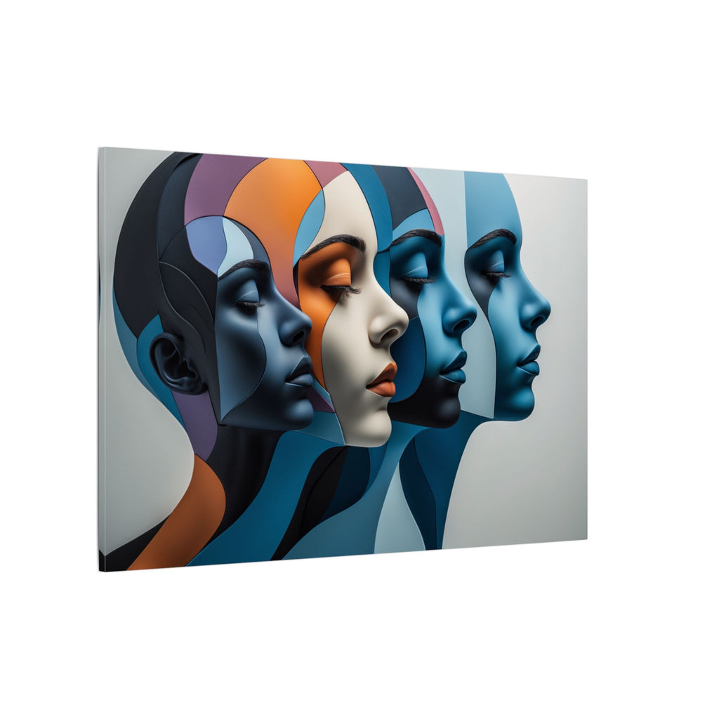 Echoes of Self – Modern Geometric Female Portrait Wall Art