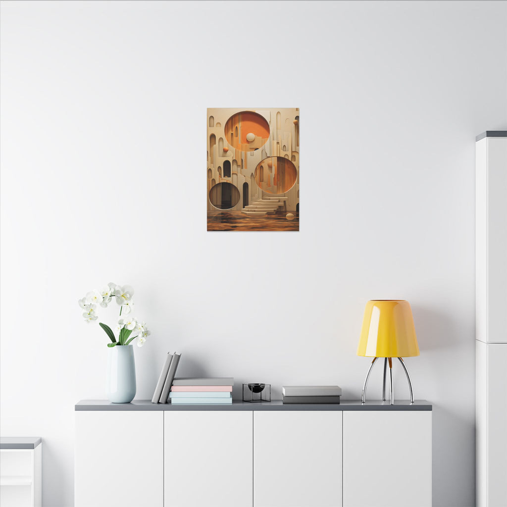 Rooms Beyond Time – Surreal Architectural Abstract Canvas Print