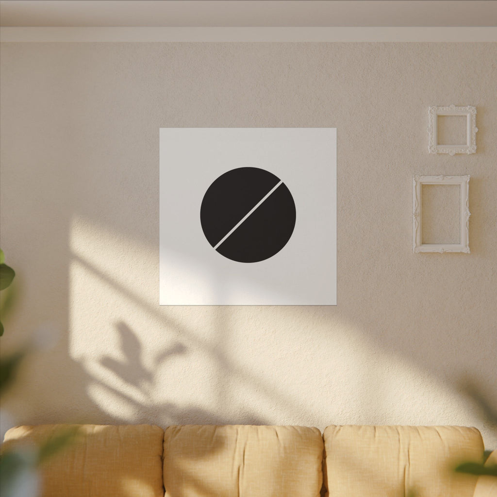 The Line Between – Minimalist Geometric Circle Canvas Print