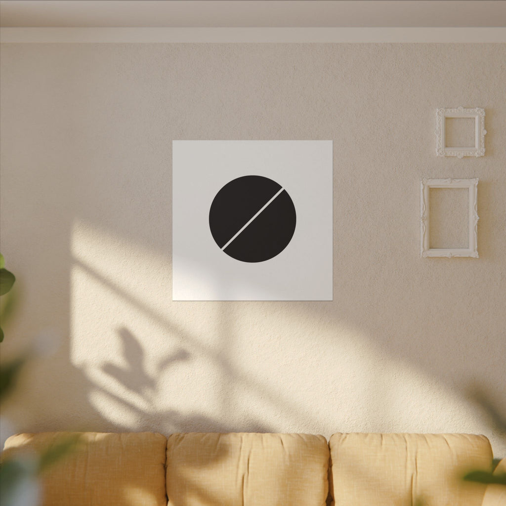 The Line Between – Minimalist Geometric Circle Canvas Print