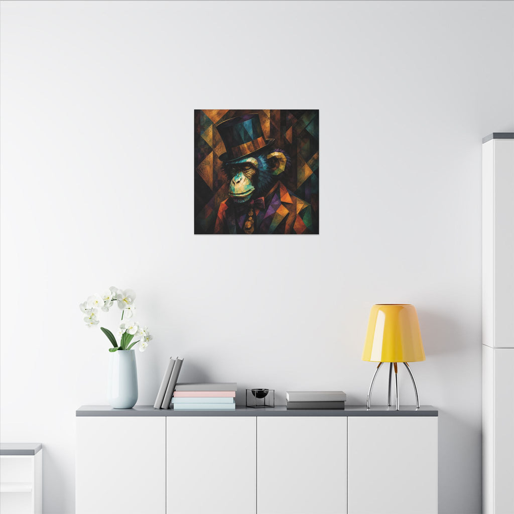 The Gentleman Primate — Cubist Chimpanzee Art Print