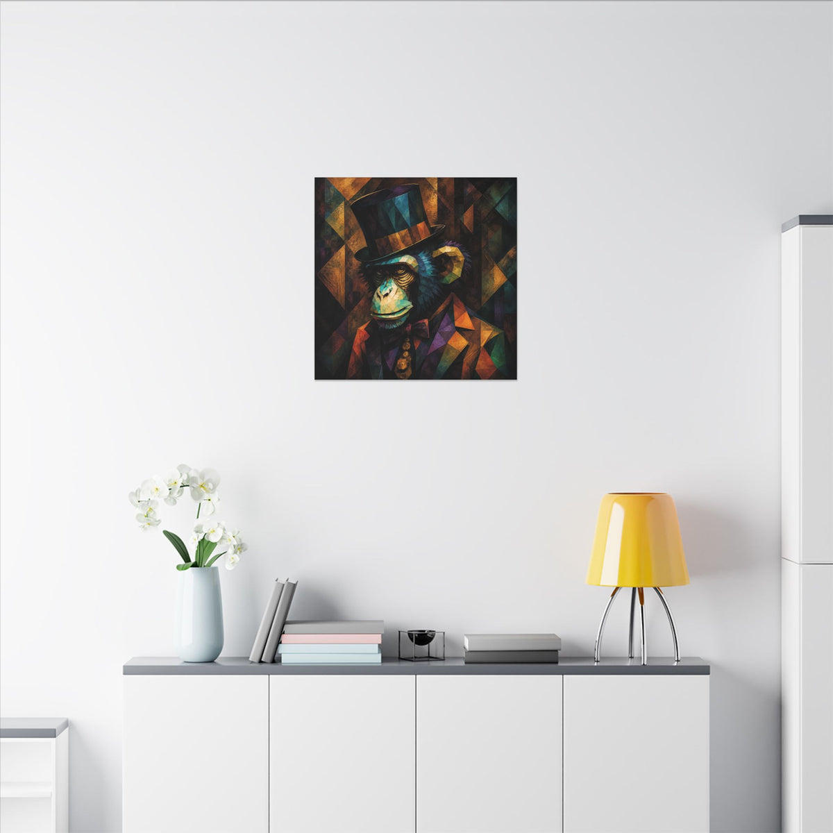 The Gentleman Primate — Cubist Chimpanzee Art Print