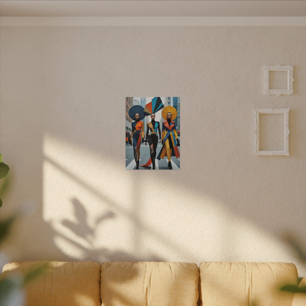Future Ceremony – Avant-Garde Fashion Trio Canvas Print