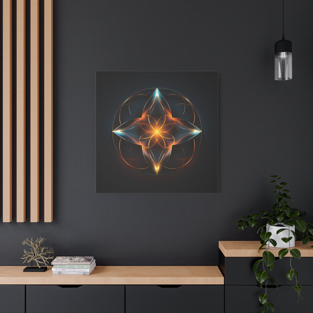 Radiant Within — Futuristic Sacred Geometry Wall Art