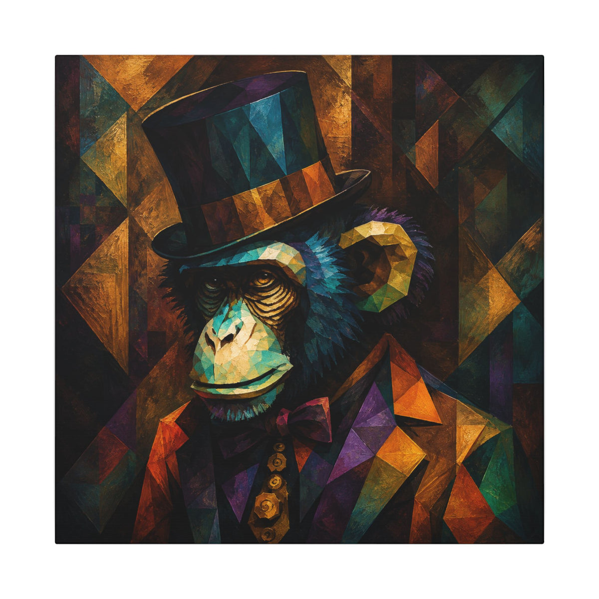 The Gentleman Primate — Cubist Chimpanzee Art Print