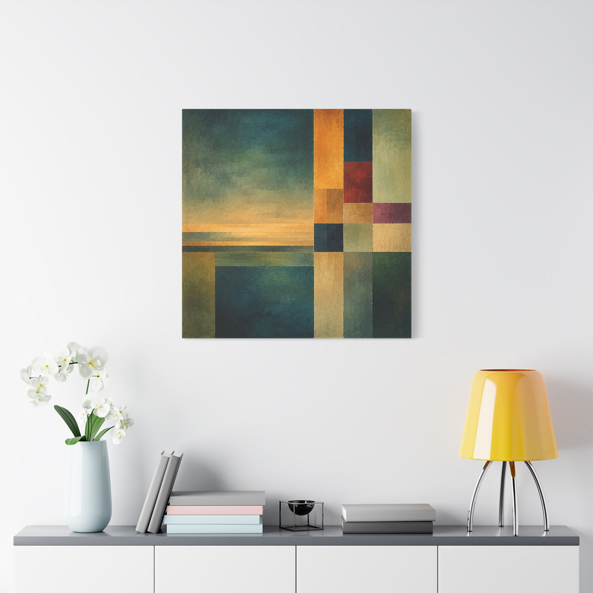 Still Horizon — Geometric Landscape Abstract Fine Art Print