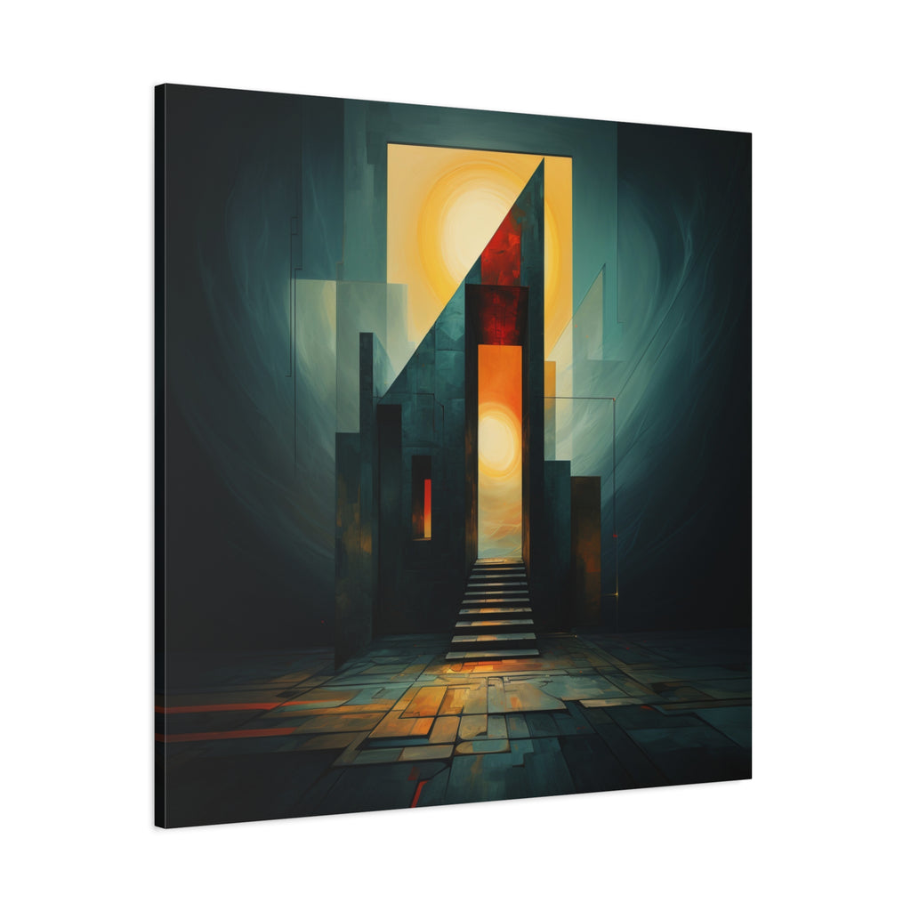 Ascend Into Light — Futuristic Architectural Abstract Wall Art