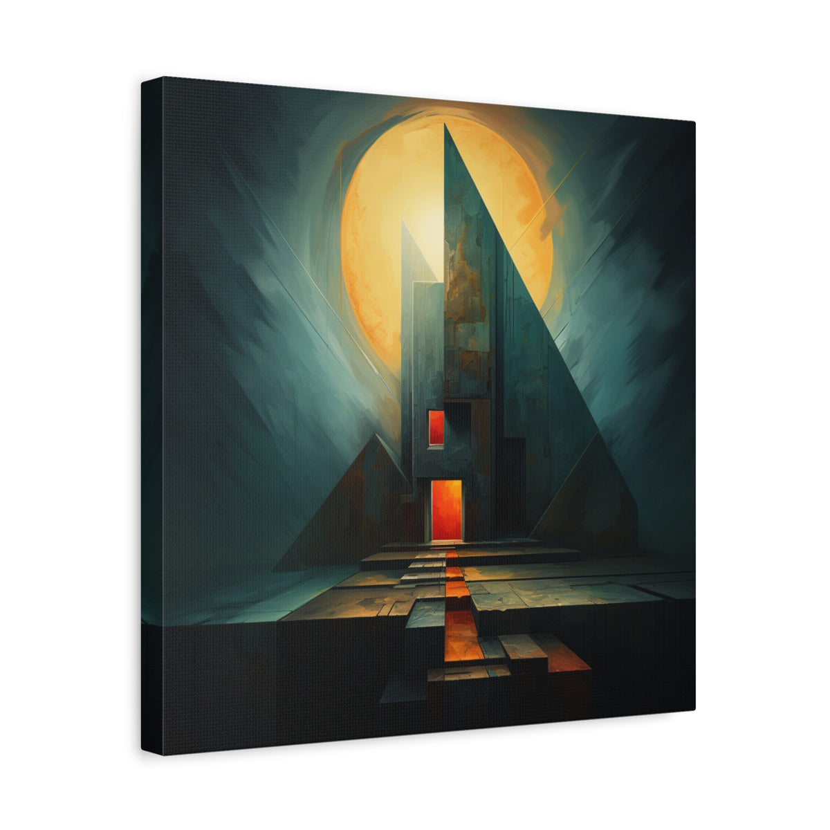 Beacon at the Edge — Futuristic Architectural Abstract Wall Art