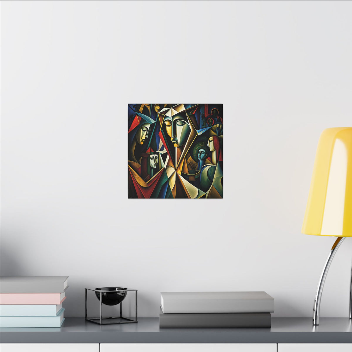 The Ones Who Walk With Us — Abstract Figurative Cubist Art Print