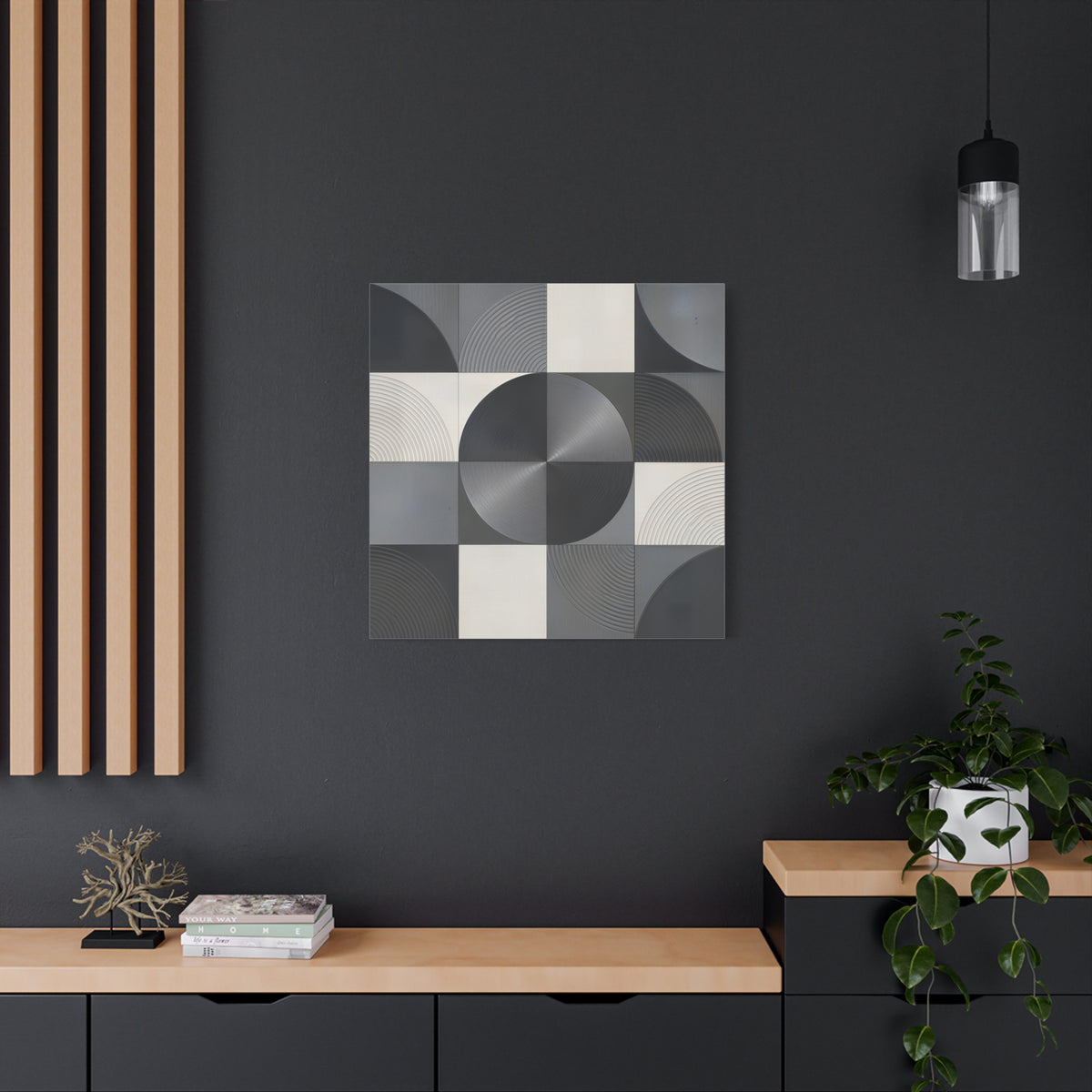 Concentric Balance — Minimalist Geometric Abstract Wall Art