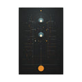 Signal From the Infinite – Black Gold Celestial Geometric Canvas Print