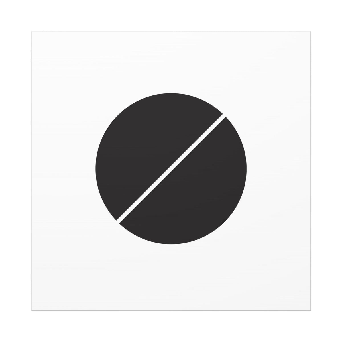 The Line Between – Minimalist Geometric Circle Canvas Print