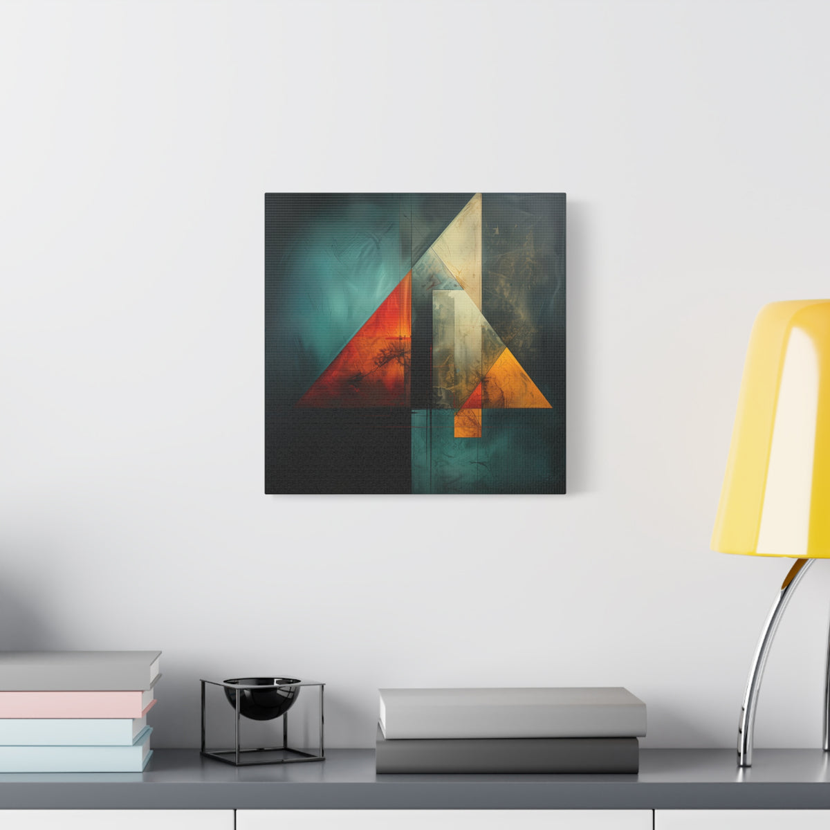 Geometry of Silence — Modern Geometric Abstract Wall Art
