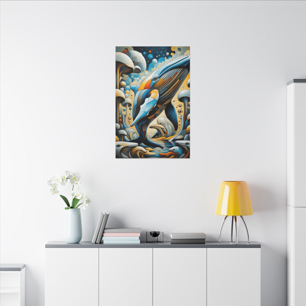 Where Giants Dream – Surreal Whale Canvas Print