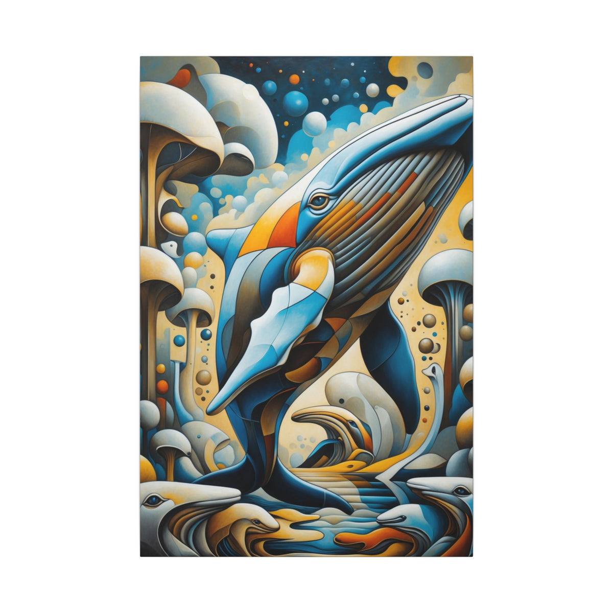 Where Giants Dream – Surreal Whale Canvas Print