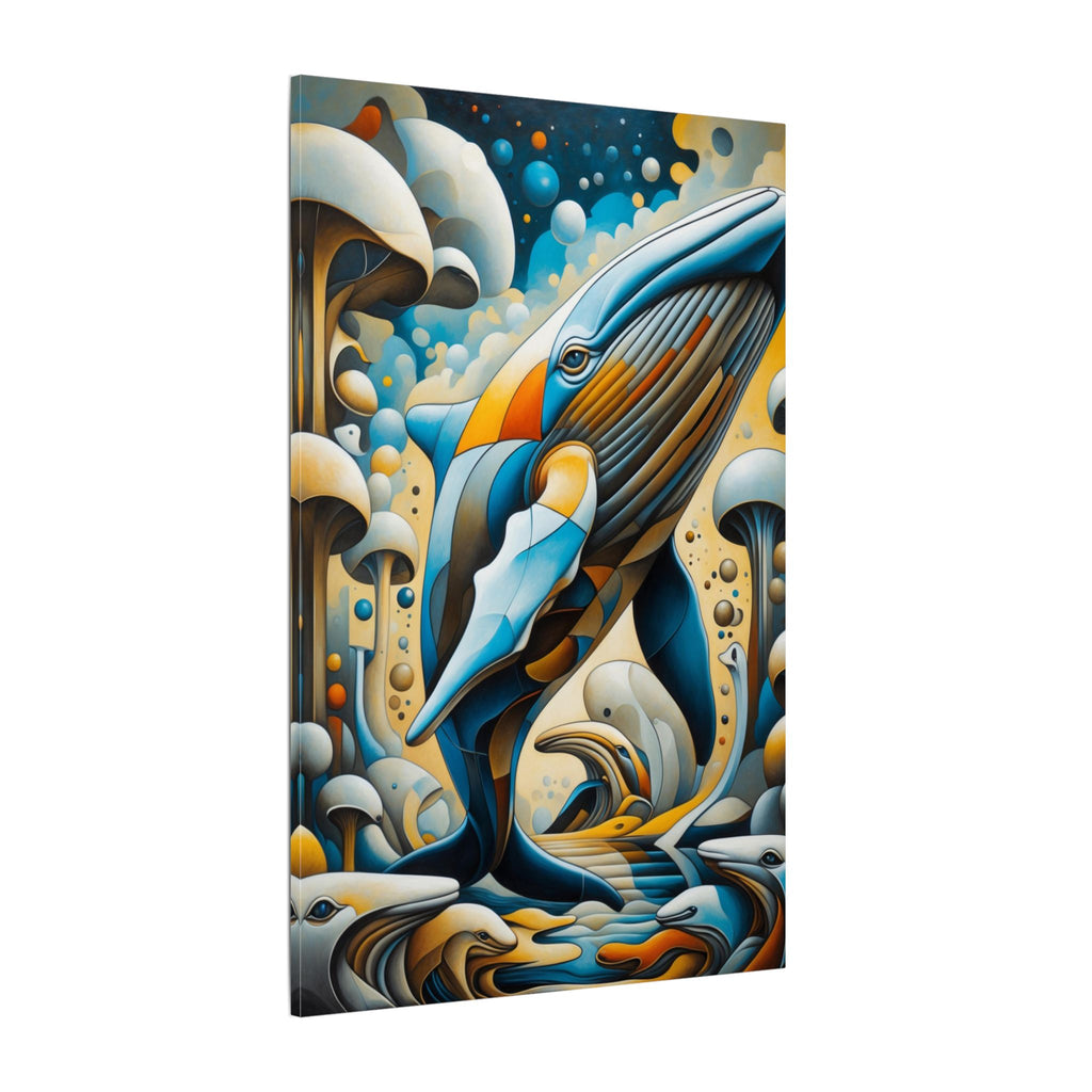Where Giants Dream – Surreal Whale Canvas Print