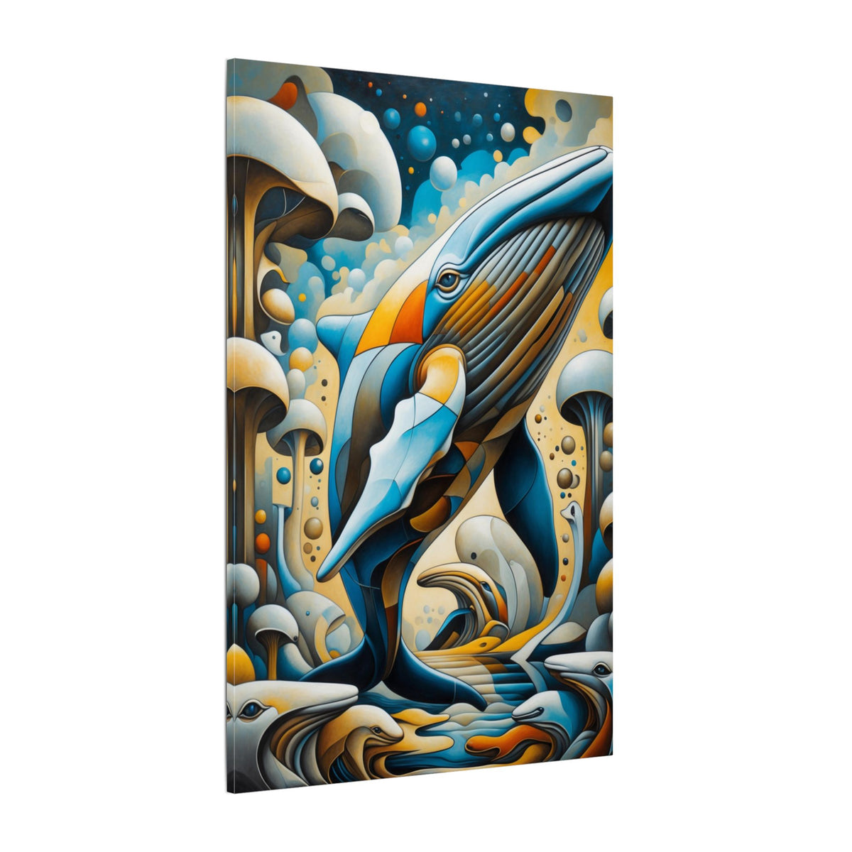 Where Giants Dream – Surreal Whale Canvas Print