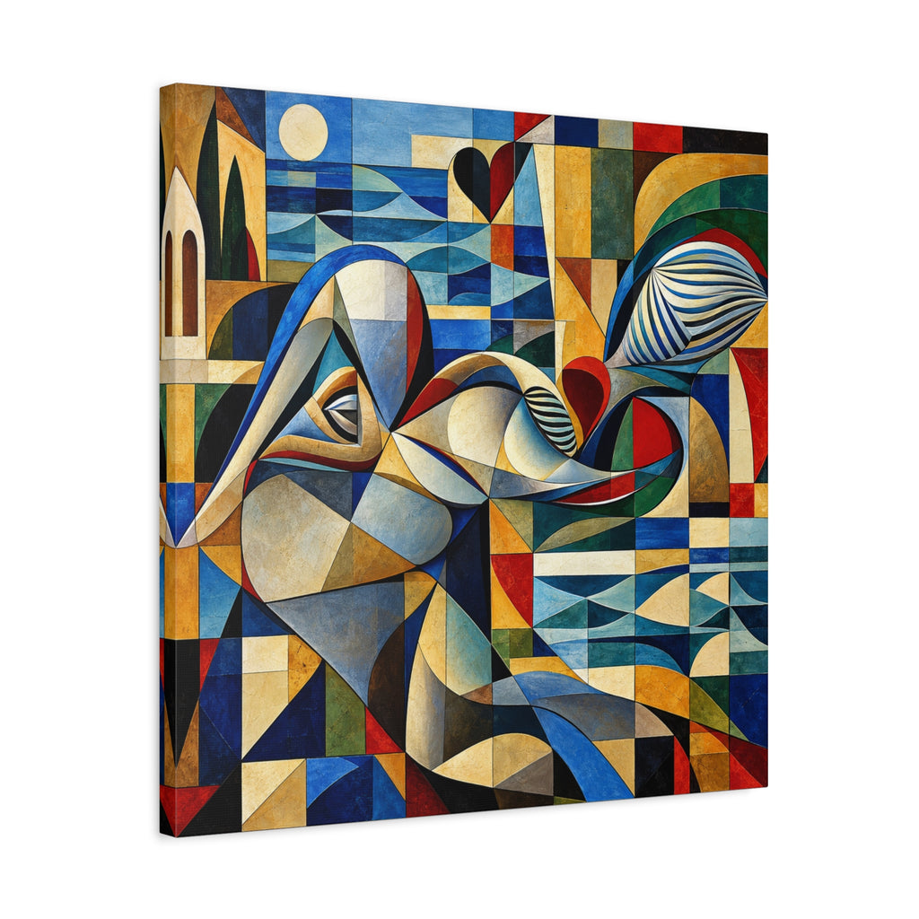 Moon Over Form — Cubist Coastal Abstract Fine Art Print