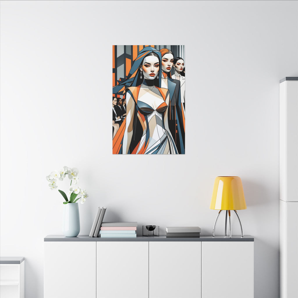 House of Poise – Futurist Fashion Runway Canvas Print