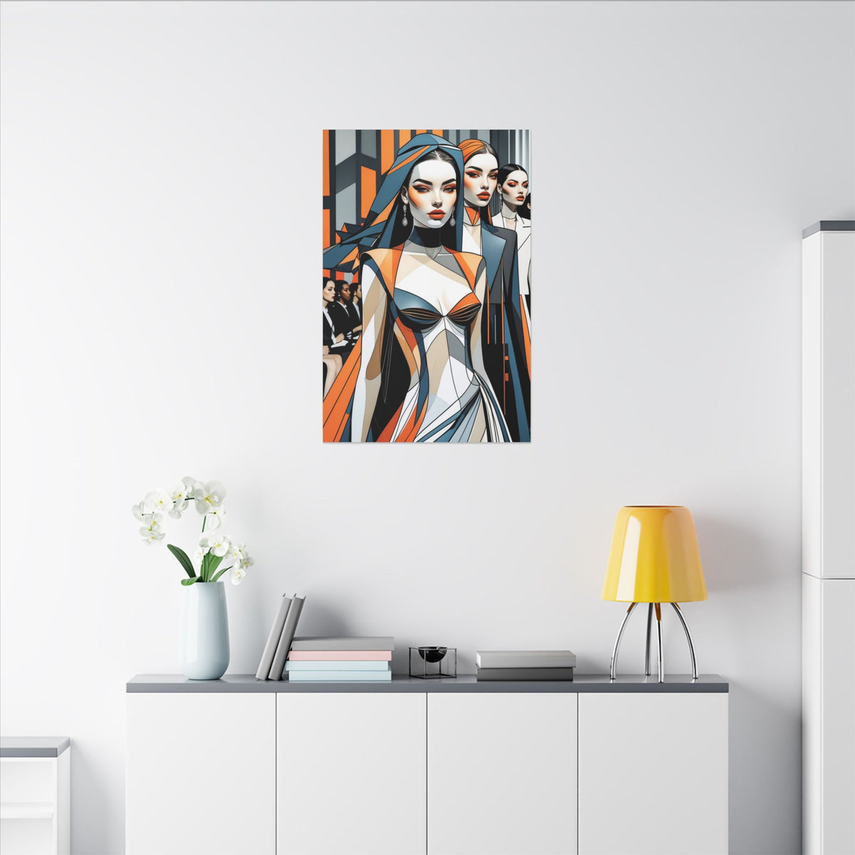 House of Poise – Futurist Fashion Runway Canvas Print