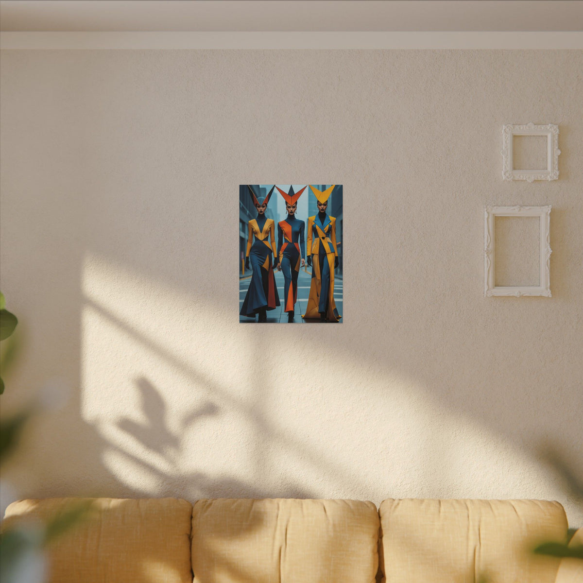 The Vanguard – Futurist Fashion Trio Canvas Print