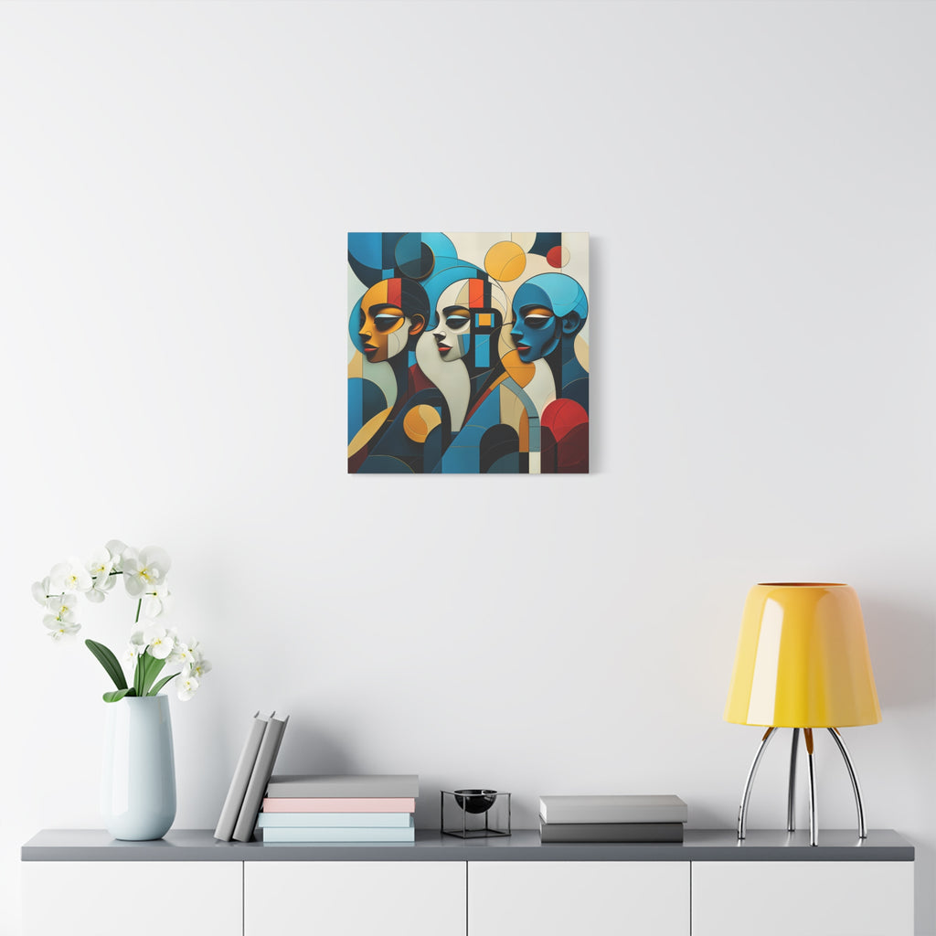 The Quiet Chorus – Modern Cubist Portrait Wall Art