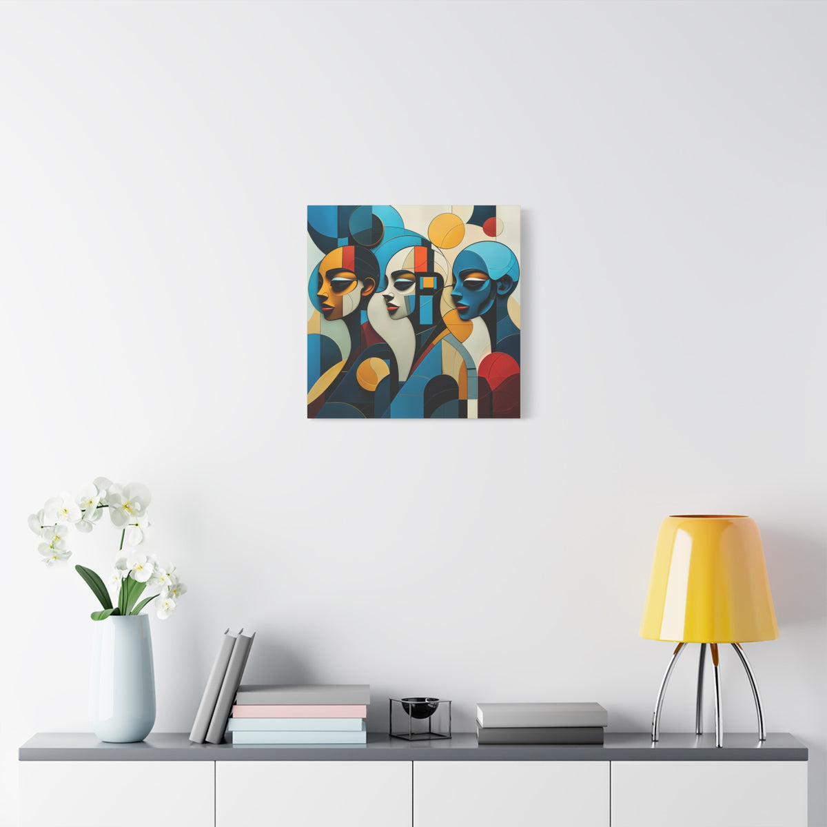 The Quiet Chorus – Modern Cubist Portrait Wall Art