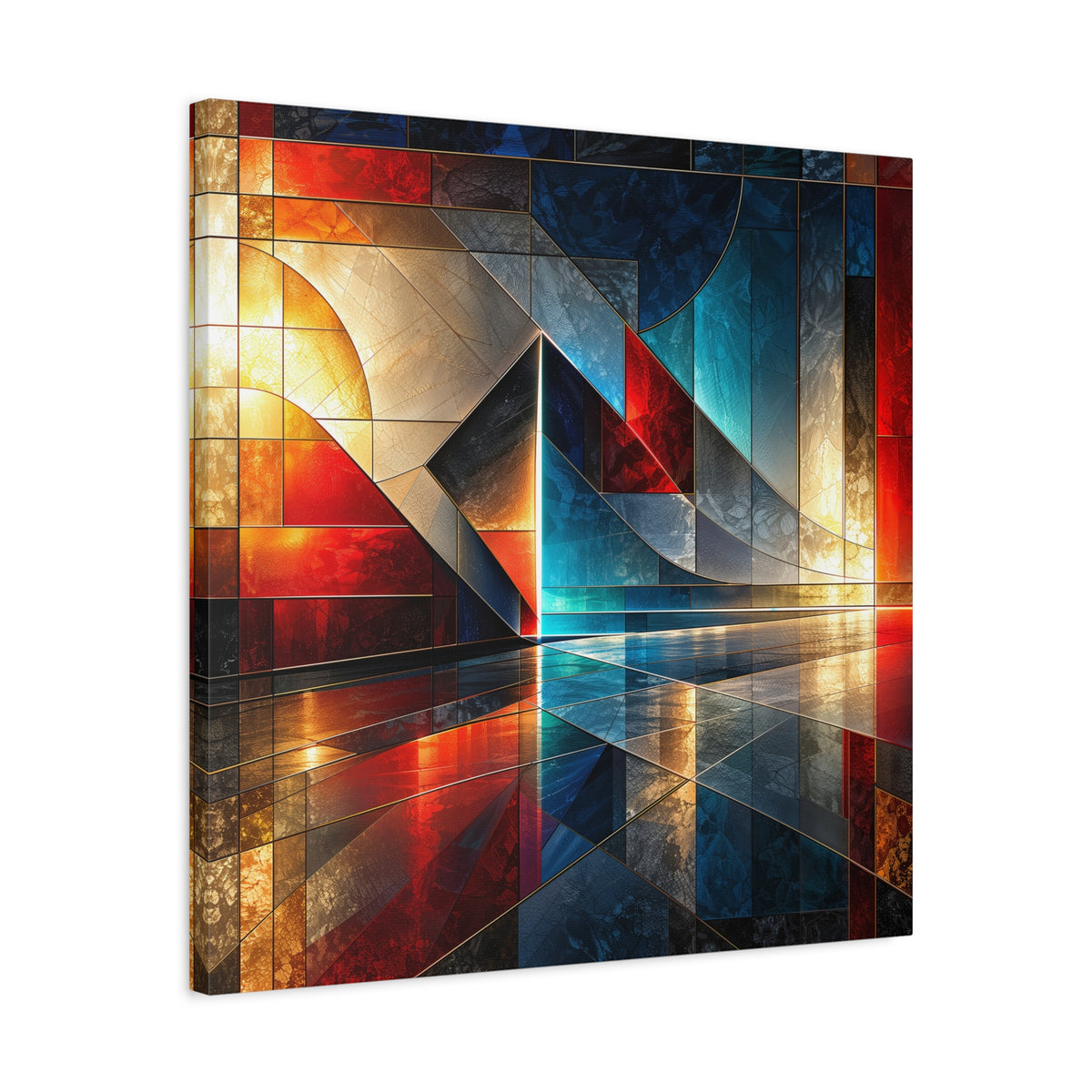 Reflected Passage — Architectural Geometric Abstract Fine Art Print