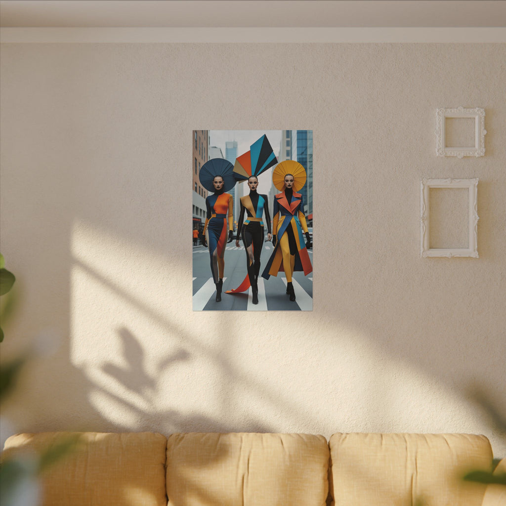 Future Ceremony – Avant-Garde Fashion Trio Canvas Print