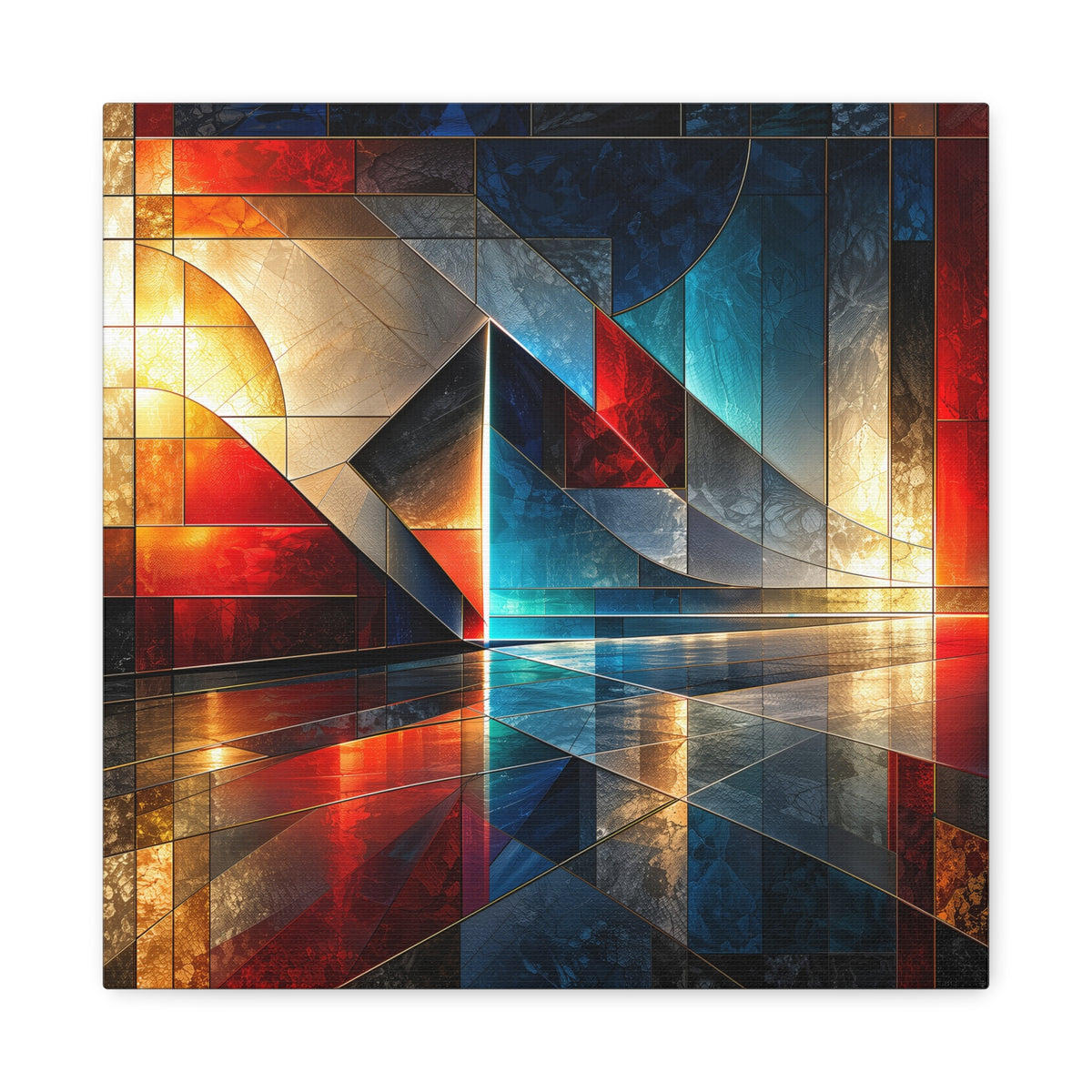 Reflected Passage — Architectural Geometric Abstract Fine Art Print