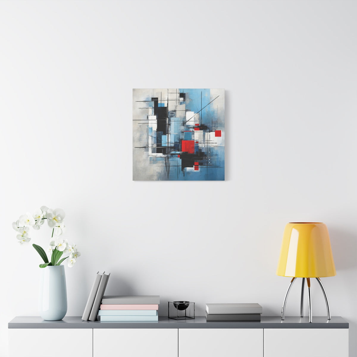 Signal Through Structure — Modern Geometric Abstract Fine Art Print