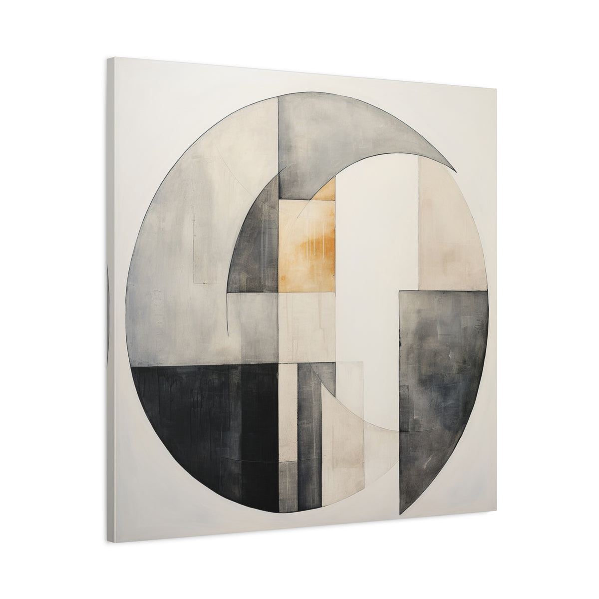 The Shape of Stillness — Minimalist Geometric Abstract Wall Art