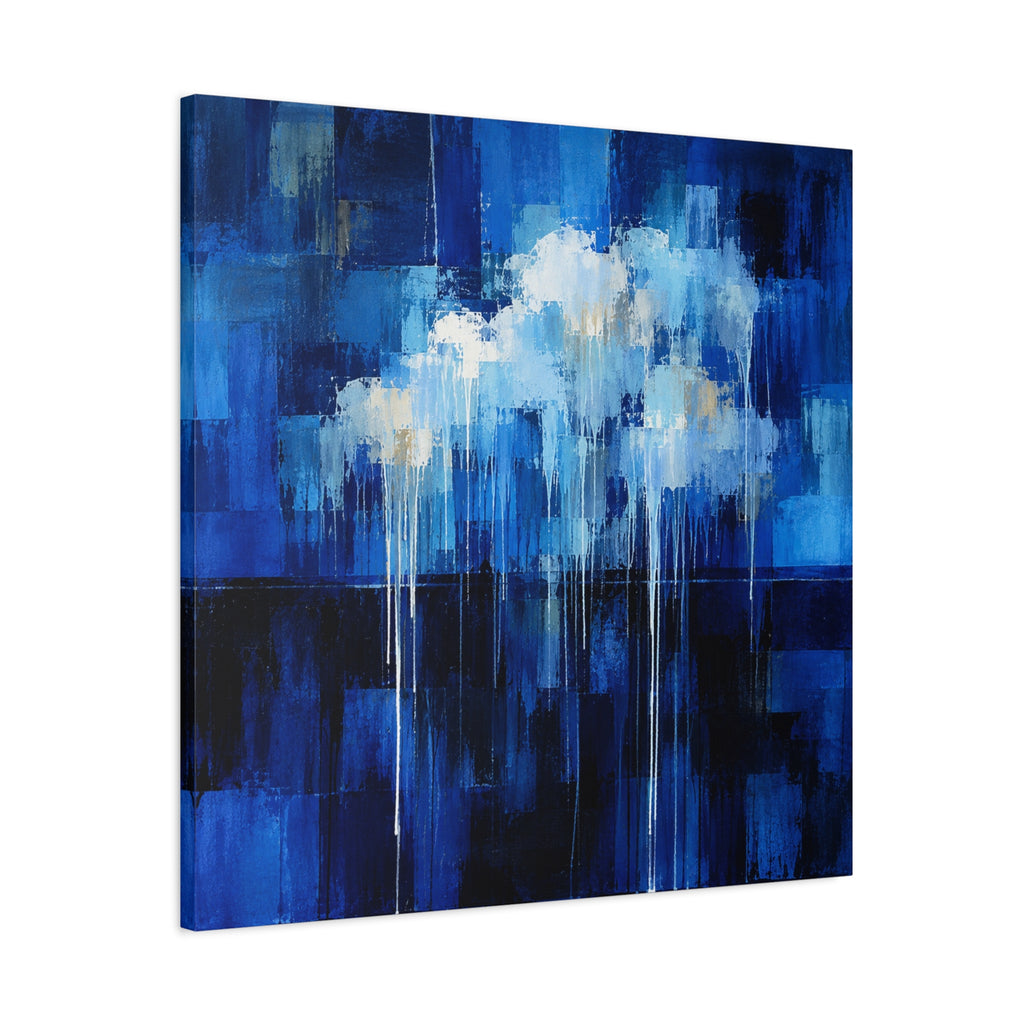Quiet Storm — Atmospheric Blue Abstract Fine Art Print