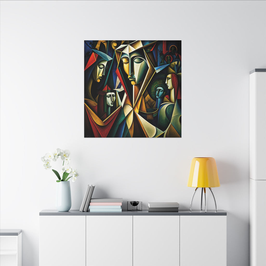 The Ones Who Walk With Us — Abstract Figurative Cubist Art Print