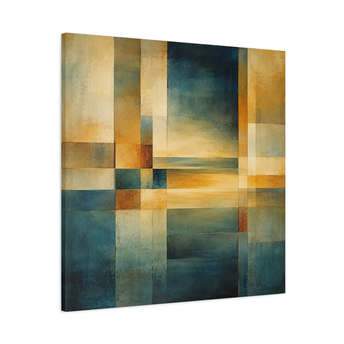 Between Water and Light — Geometric Horizon Abstract Fine Art Print