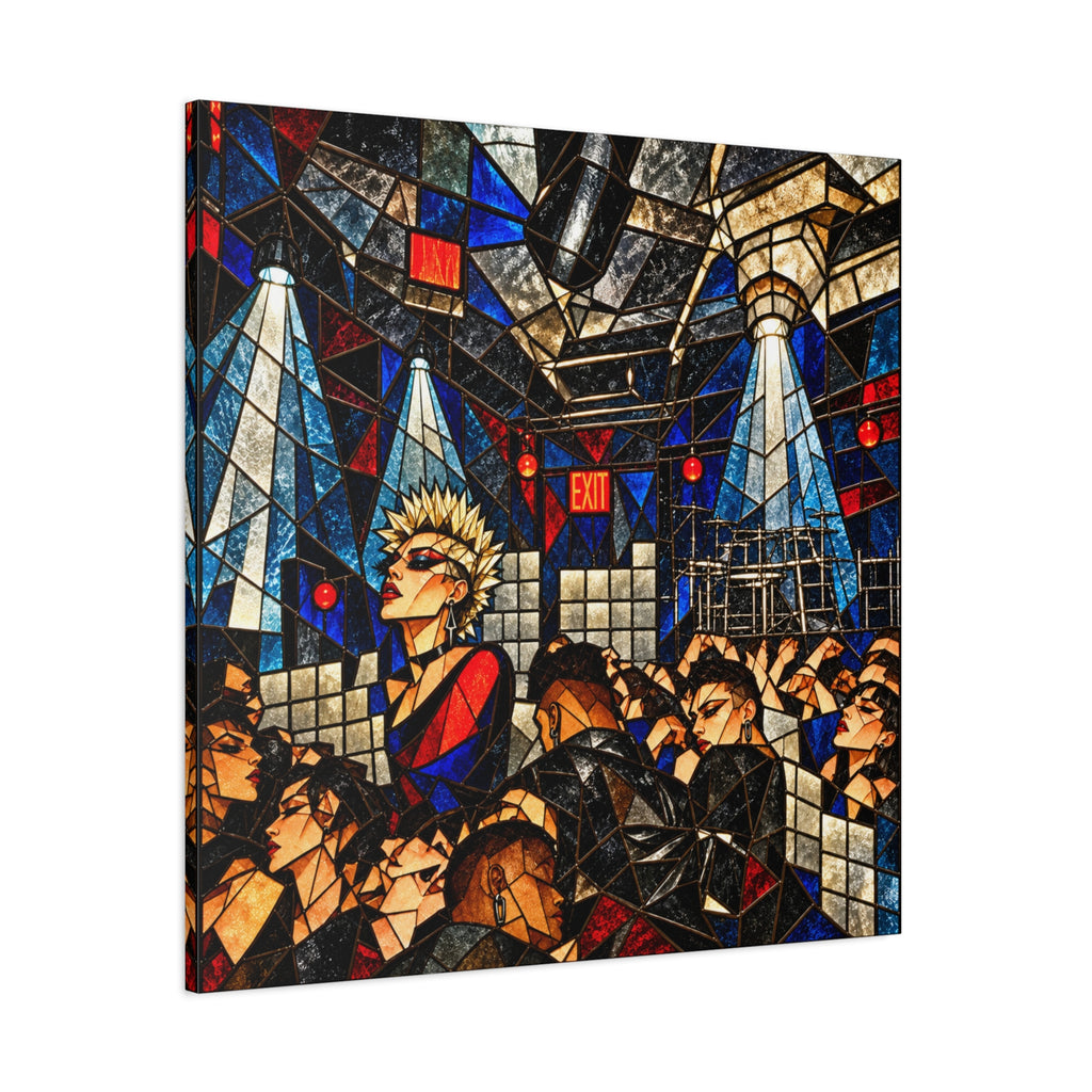Feels Like #'s — Cubist Stained Glass Nightlife Fine Art Print