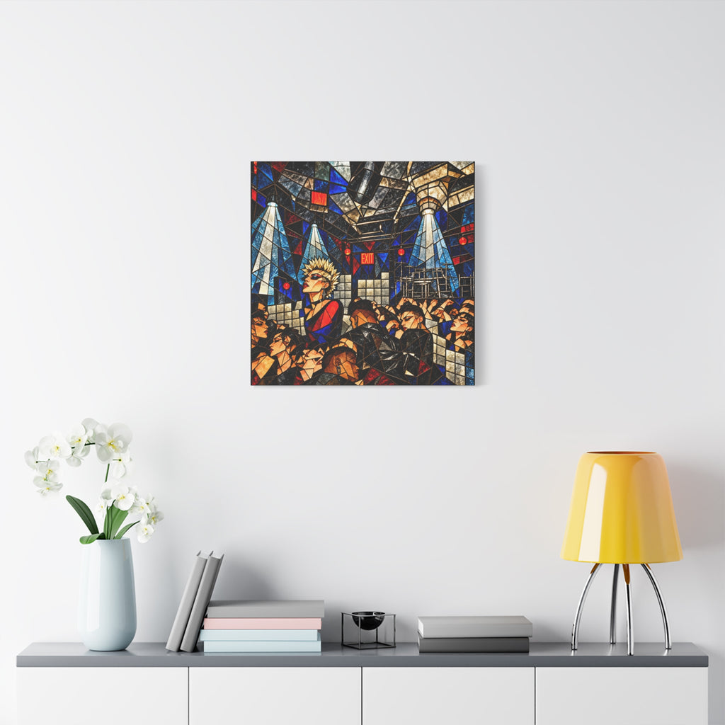 Feels Like #'s — Cubist Stained Glass Nightlife Fine Art Print