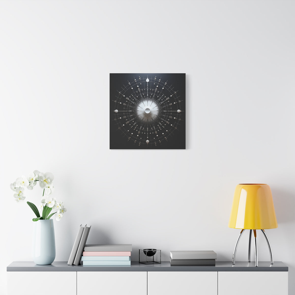 Celestial Measure — Monochrome Sacred Geometry Wall Art