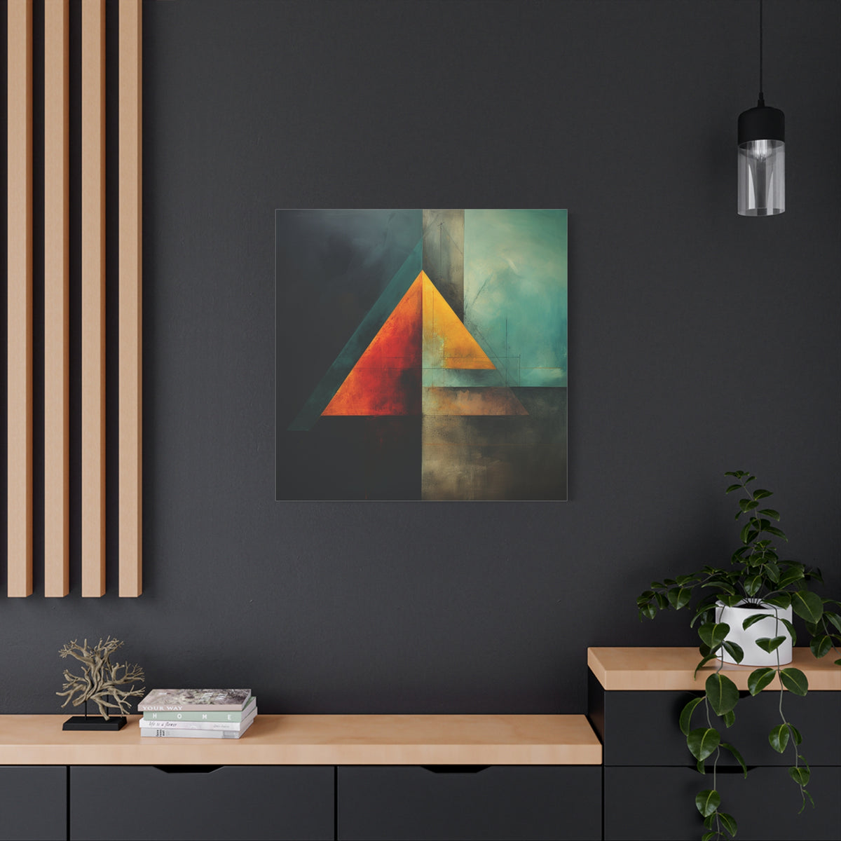 Point of Convergence — Modern Geometric Abstract Wall Art