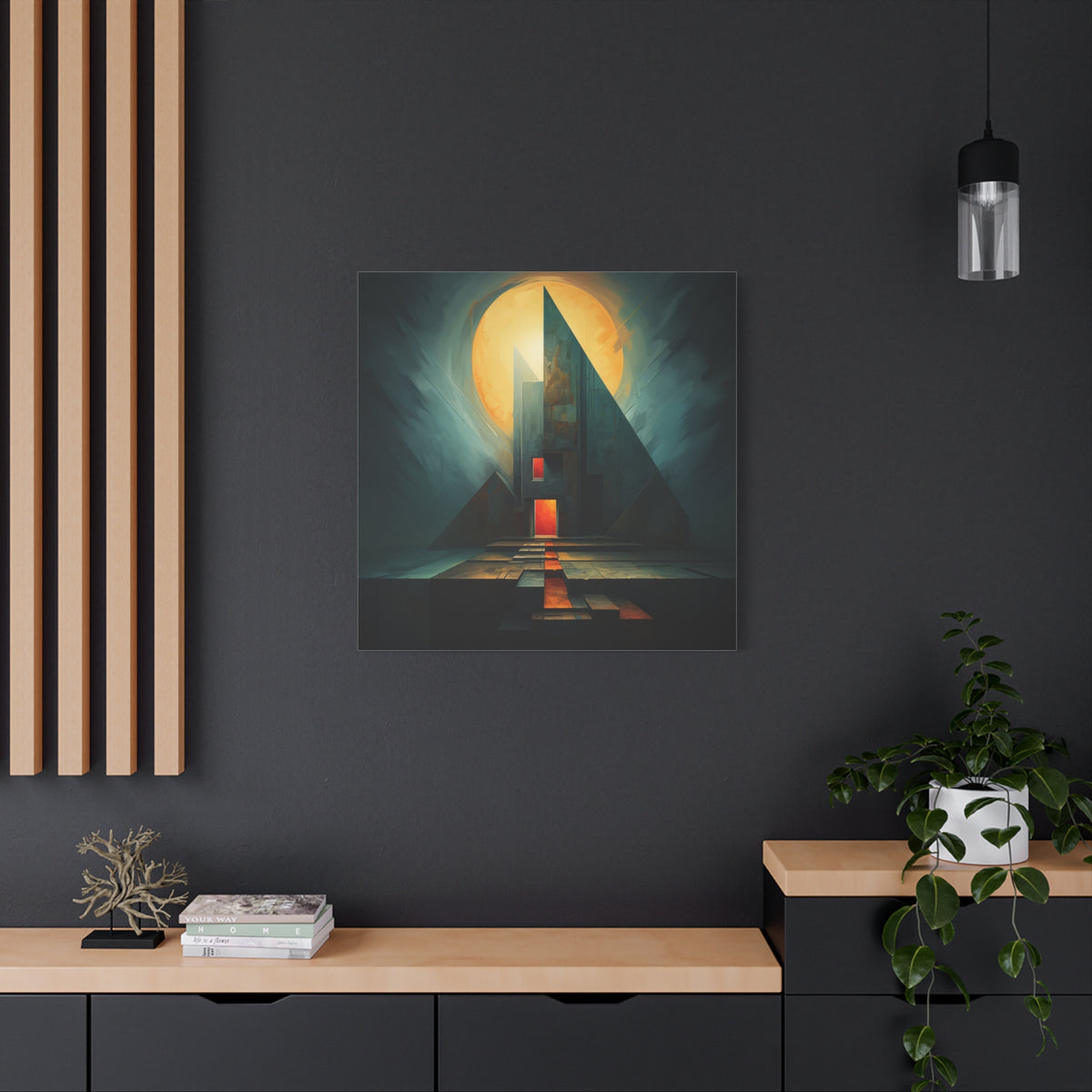 Beacon at the Edge — Futuristic Architectural Abstract Wall Art