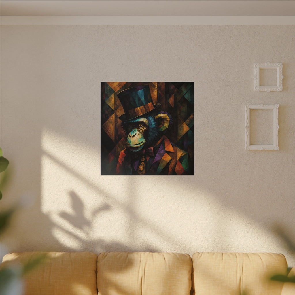 The Gentleman Primate — Cubist Chimpanzee Art Print